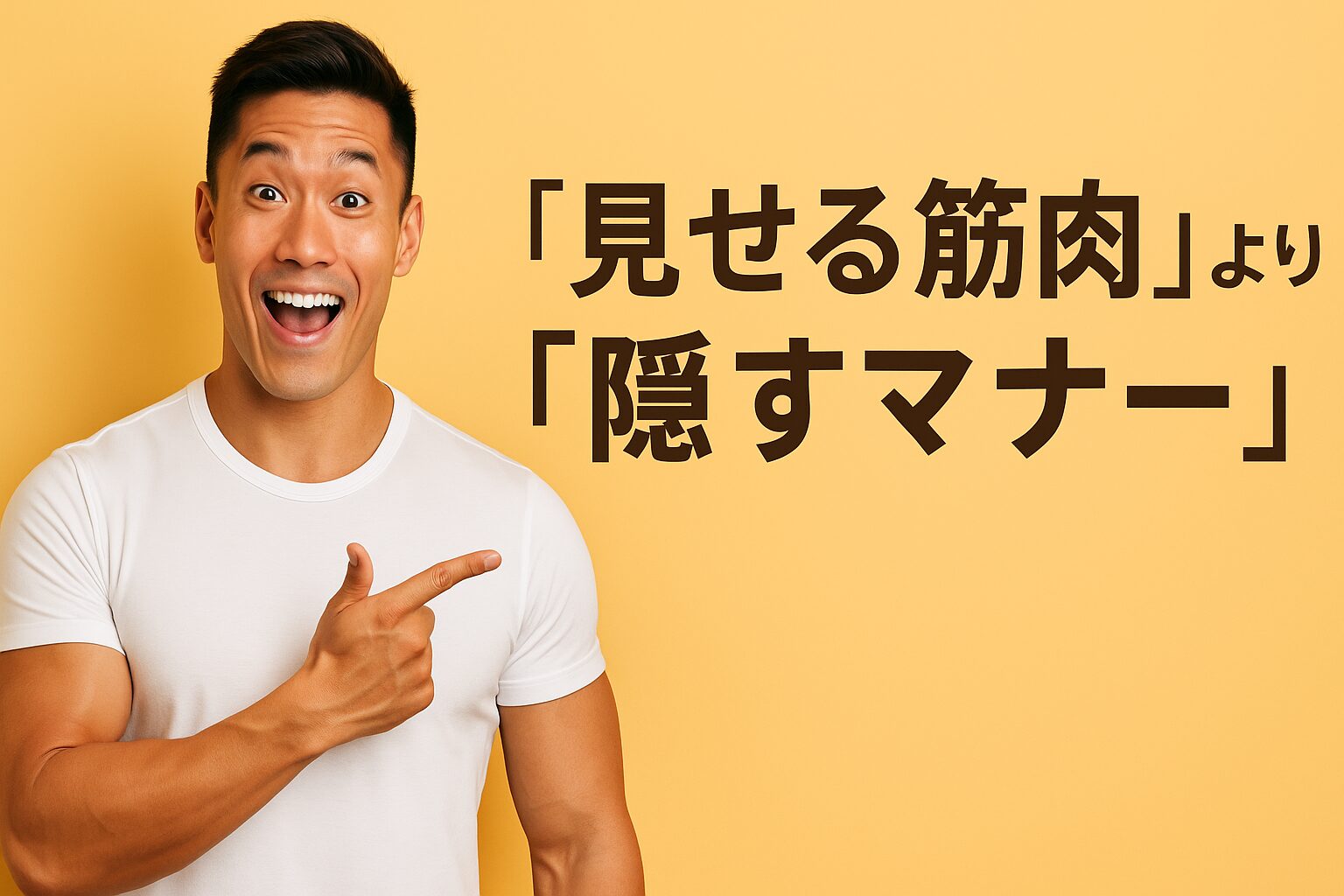 「見せる筋肉」より「隠すマナー」