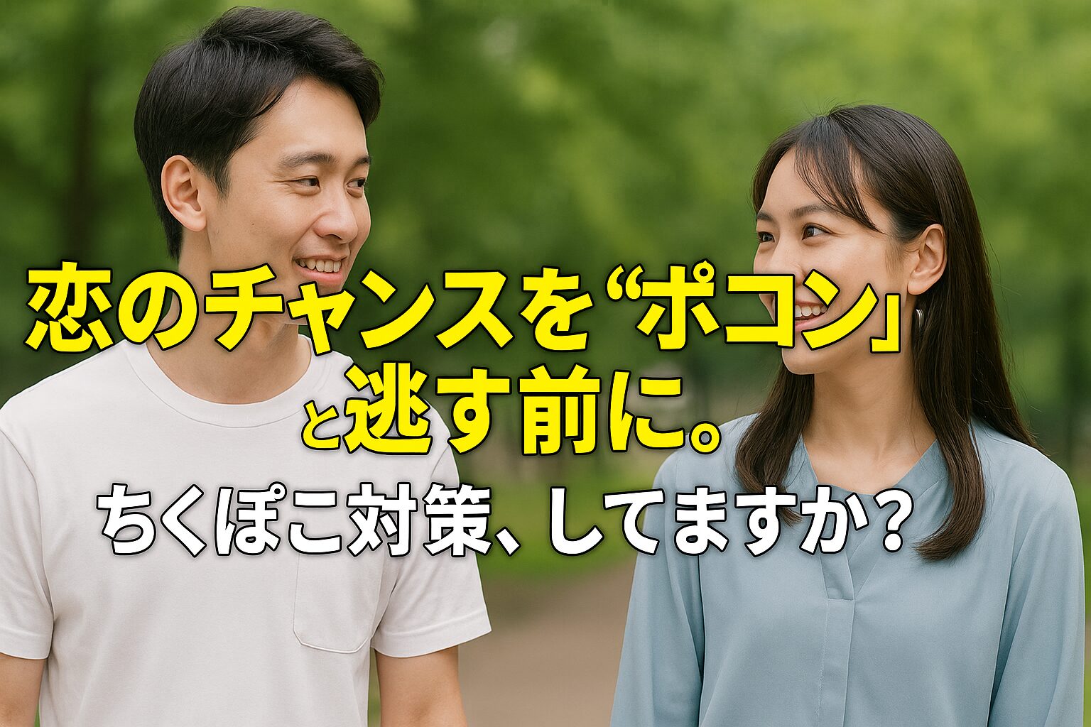恋のチャンスを“ポコン”と逃す前に。ちくぽこ対策、してますか？