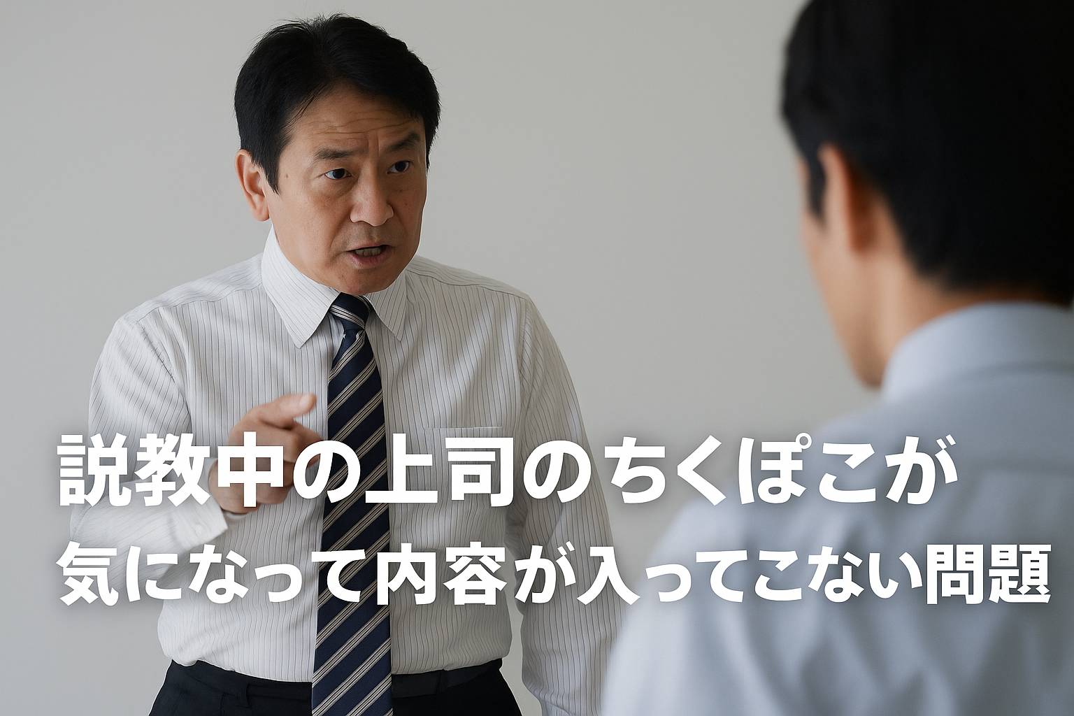 説教中の上司のちくぽこが気になって内容が入ってこない問題