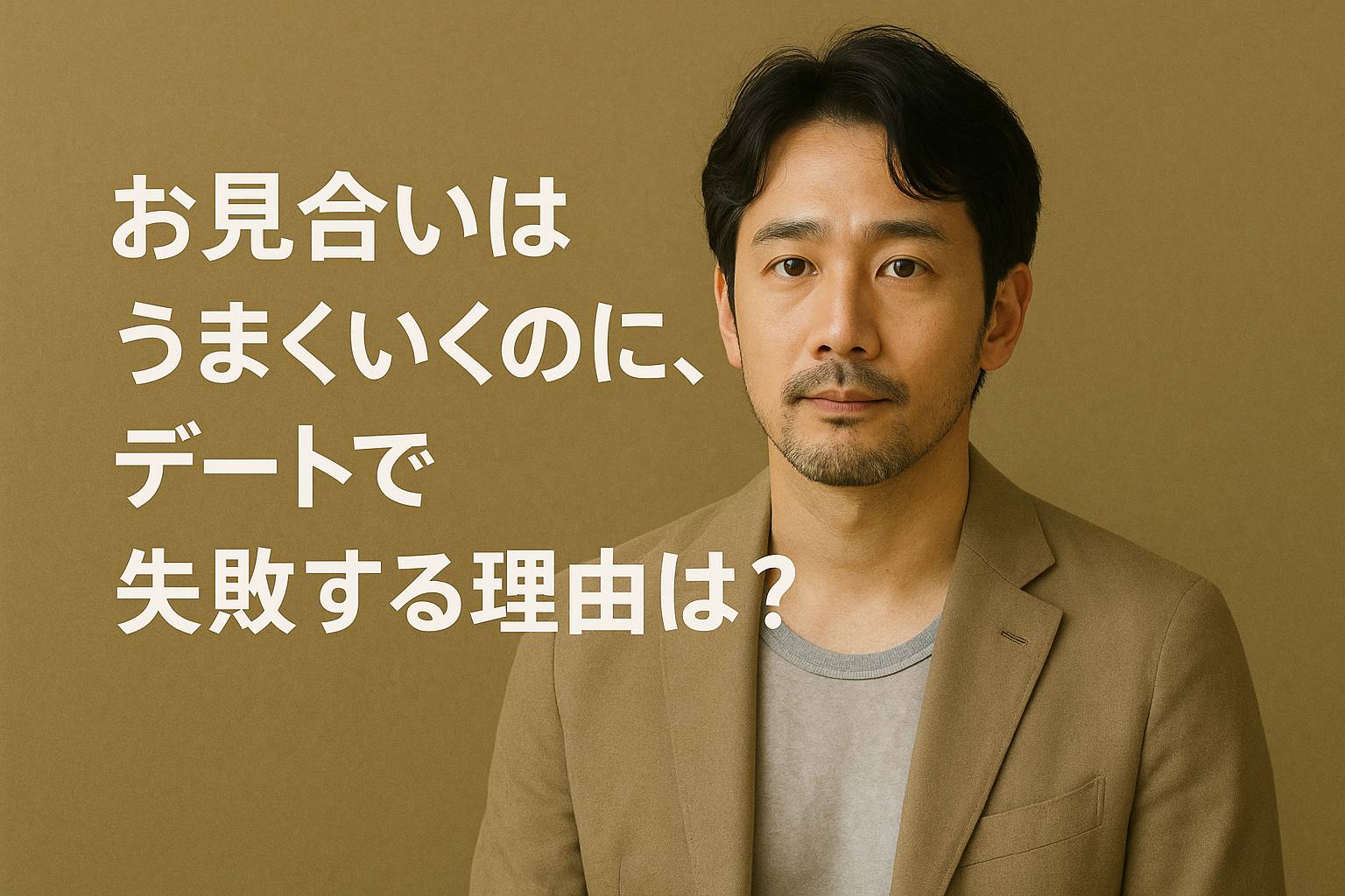 お見合いはうまくいくのに、デートで失敗する理由は？