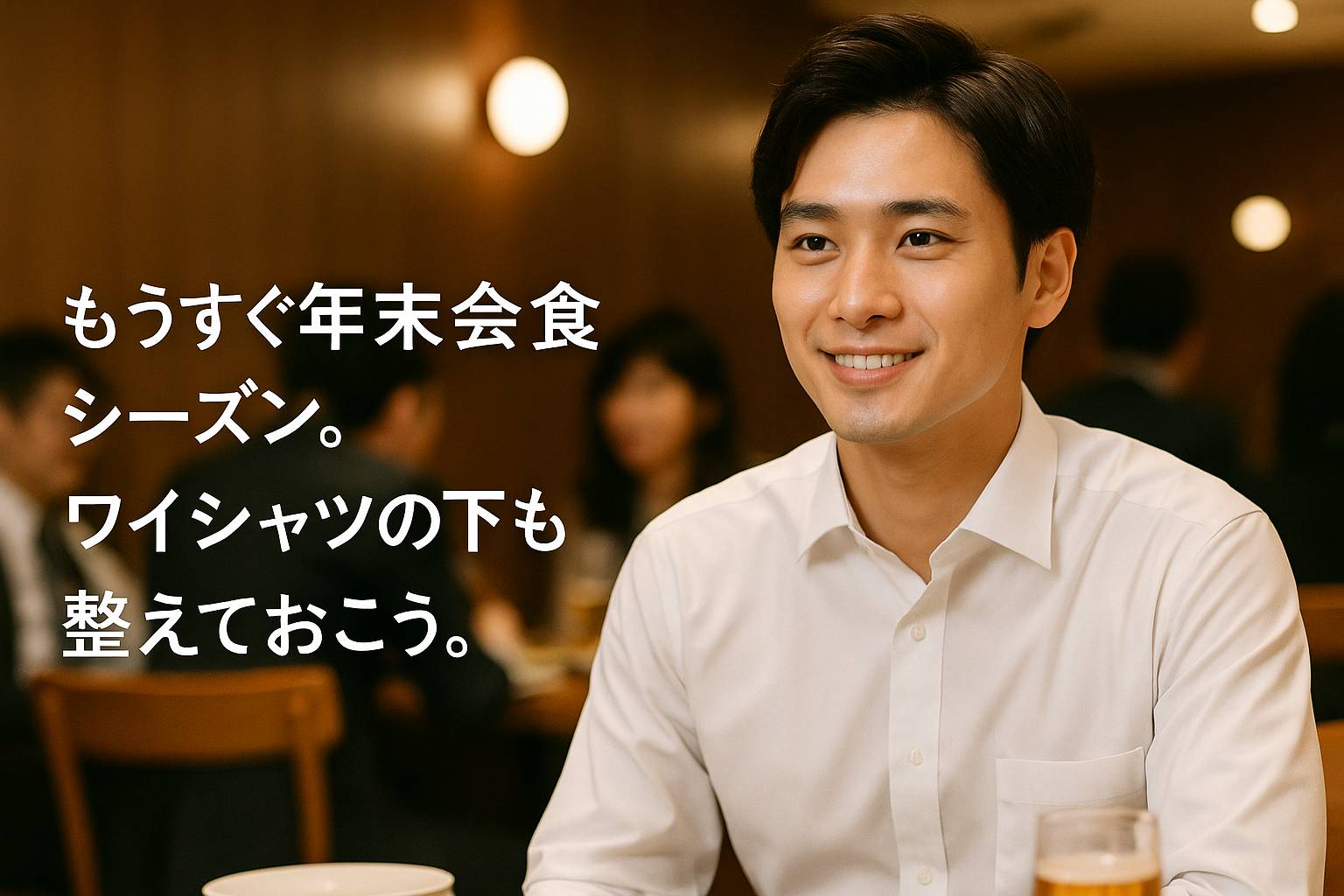 もうすぐ年末会食シーズン。ワイシャツの下も整える気遣い